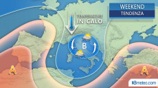 La cartina dell'Italia con le indicazioni meteorologiche