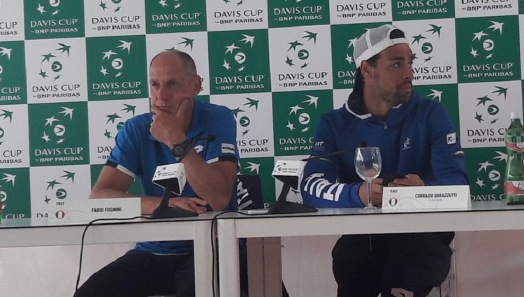 Nella foto Barazzutti e Fognini seduto al tavolo della conferenza stampa.