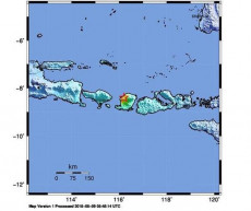 La cartina geografica dell'Indonesia con l'indicazione in rosso del l'isola dove è avvenuto il nuovo terremoto