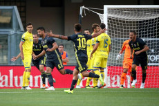 La gioia di Sami Khedira dopo il gol nella partita contro il Chievo.