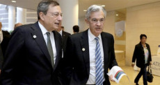 Jerome Powell e Mario Draghi.