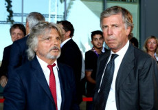 Il presidente della Samp, Massimo Ferrero, e quello del Genoa, Enrico Preziosi.