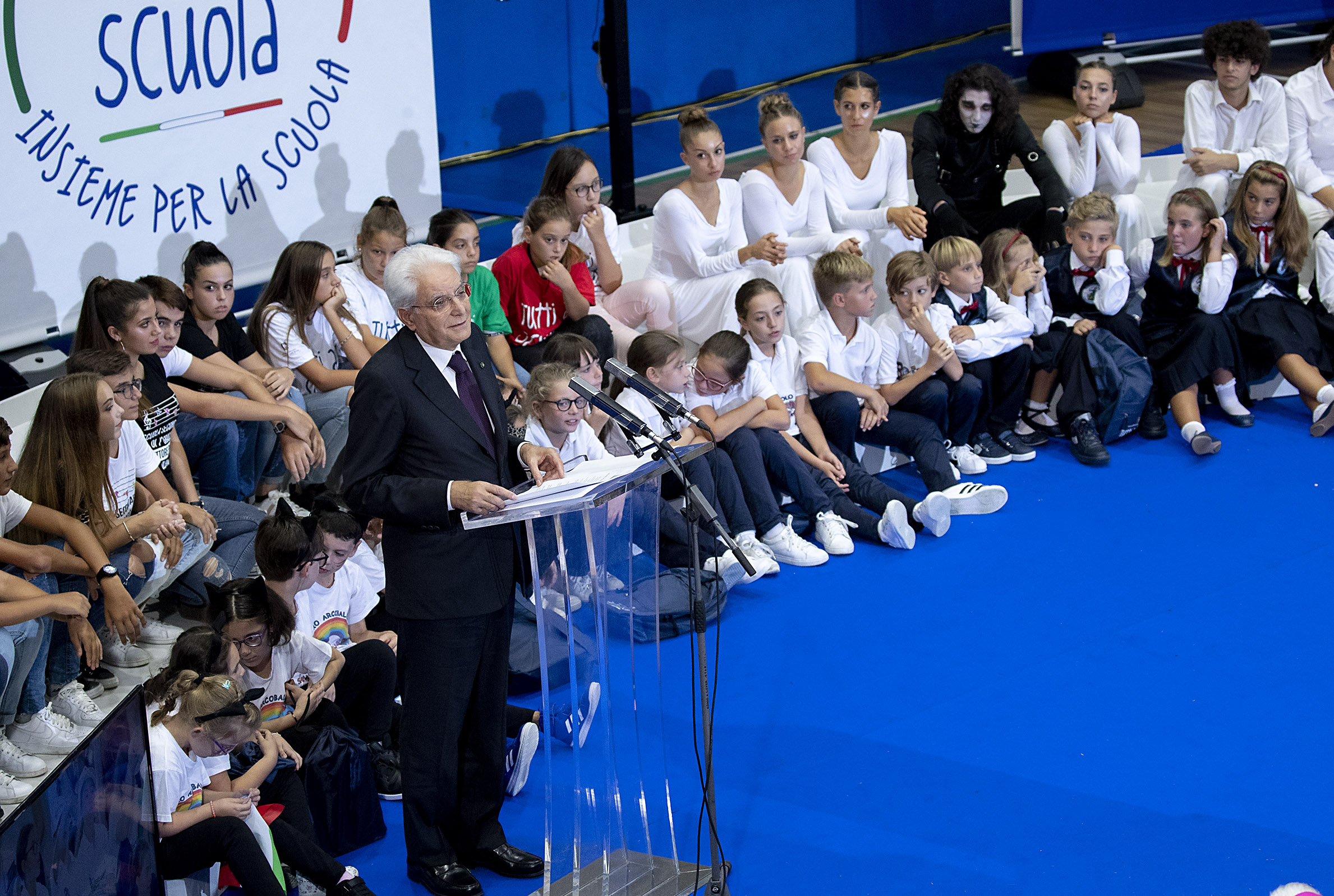 Il Presidente Sergio Mattarella in occasione della cerimonia di inaugurazione dell'anno scolastico 2018/2019 "Tutti a scuola"