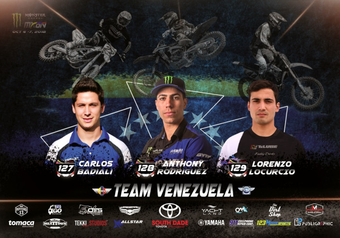 Il poster dove ci sono i due italo-venezuelani parteciperanno al Motocross delle Nazioni