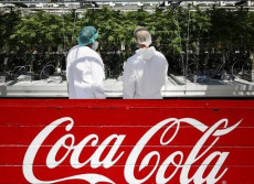 Un vivaio di marijuana e una scritta sul muro di cinta: Coca Cola