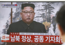 Kim Jong-un annuncia in televisione l'accordo.