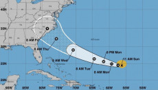 La rotta di avvicinamento alle coste americane dell'uragano Florence.