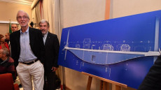 Renzo Piano presenta la sua "idea" di ponte per sostituire quello crollato a Genova.