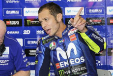 Valentino Rossi in conferenza stampa a Misano.