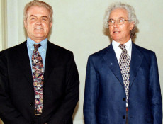 Gilberto (sinistra) e Luciano Benetton. Immagine d'archivio.