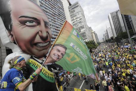 Manifestazione in favore di Jair Bolsonaro.