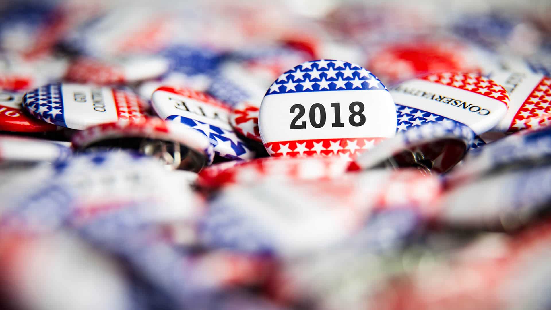 Bottoni elezioni Usa 2018. Voto