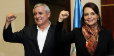 Roxana Baldetti, al suo fianco Otto Pérez, il presidente del Guatemala.