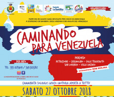 La locandina della "Cammiinata Solidale per il Venezuela"