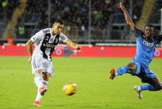 Cristiano Ronaldo porta in vantaggio la Juventus contro l'Empoli.