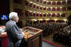 Il Presidente della Repubblica Sergio Mattarella al Teatro Carignano in occasione della cerimonia di inaugurazione dell'anno accademico 2018/2019 dell'Università di Studi di Torino.