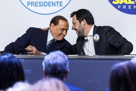 Silvio Berlusconi e Matteo Salvini all'epoca della campagna elettorale per le elezioni del 4 marzo..