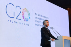 Il presidente dell'Argentina, Mauricio Macri, inaugura il G20 a Buenos Aires