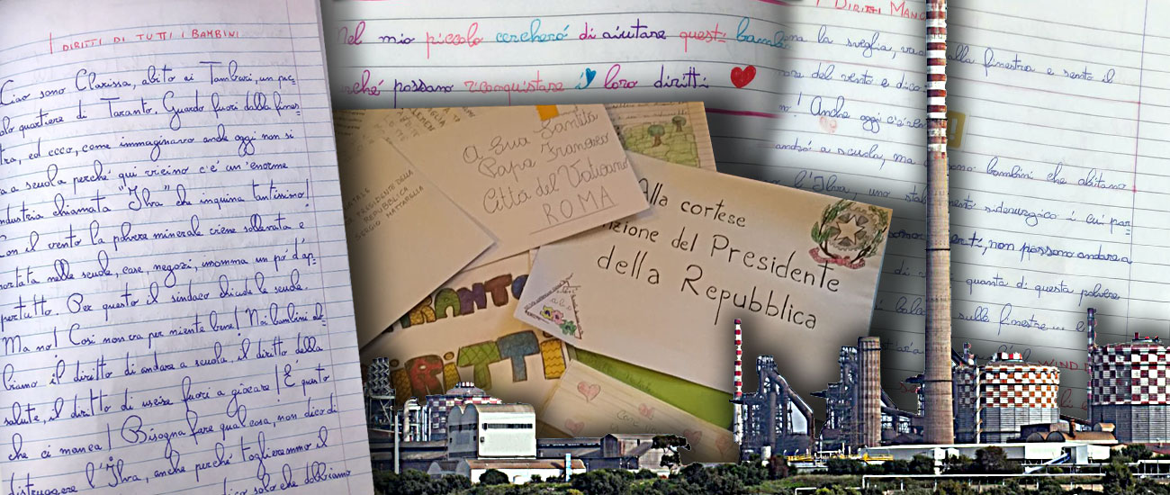 Le lettere dei bambini di Taranto all' Unicef
