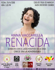 Il poster della conferenza Renacida con Anna Vaccarella.