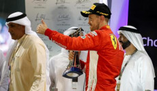 Sebastian Vettel della Scuderia Ferrari durante i test ad Abu Dhabi, United Arab Emirates