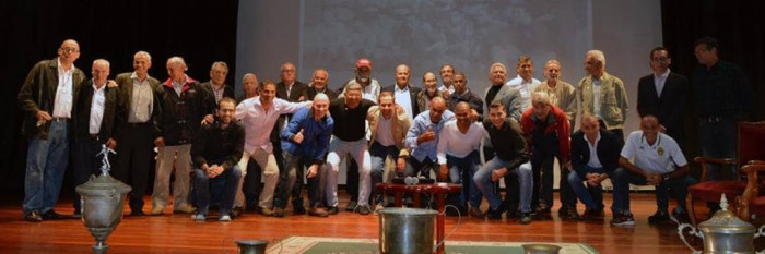I giocatori del Deportivo Galicia che sono stati omaggiati durante l'Evento.