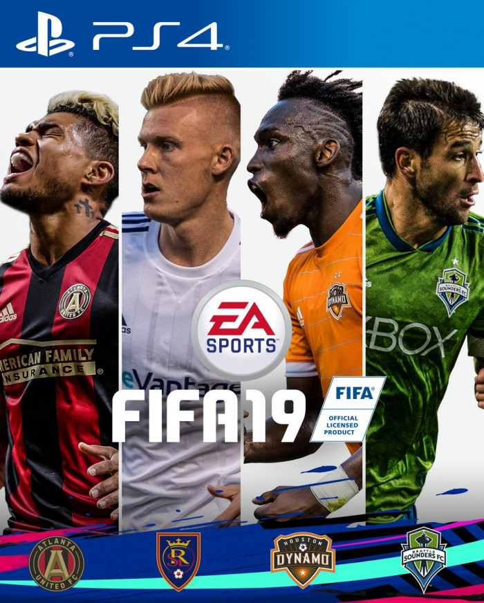 Diversi giocatori sulla copertina di un videogioco della Fifa.