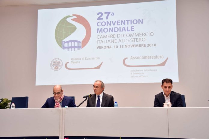 Il presidente Auricchio durante la 27/esima Convention delle CCIE a Verona.