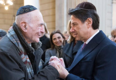 Il Presidente Giuseppe Conte incontra la comunità ebraica a Roma.