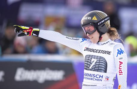 Sofia Goggia è seconda nella libera a Garmisch.
