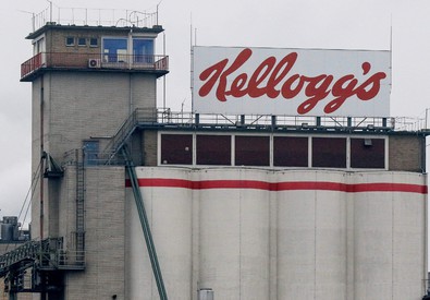 Uno stabilimento di produzione della Kellogg. Ferrero
