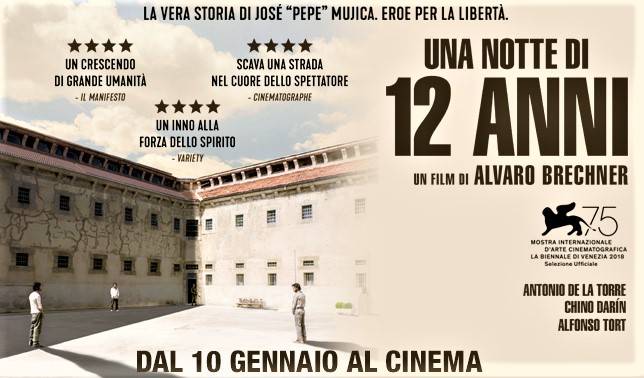 Il cartellone del film "Una notte di 12 anni". Mujica