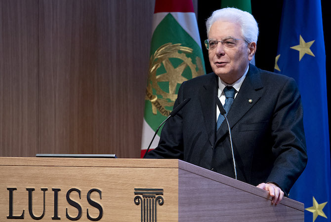 Il Presidente Sergio Mattarella in occasione della cerimonia di inaugurazione dell’anno accademico 2018 – 2019 dell’Università LUISS Guido Carli.