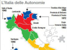Si tratta sulle regole di autonomia per 3 regioni del Nord. Mappa delle regioni storicamente autonome e di quelle che la richiedono attualmente