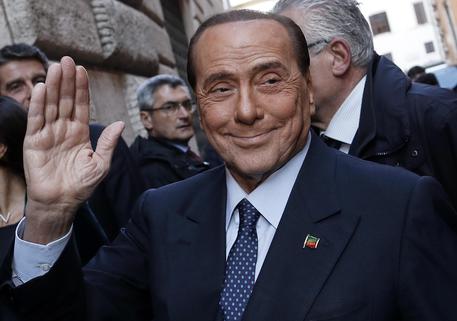 In una foto d'archivio Silvio Berlusconi arriva al Senato per partecipare all'assemblea congiunta dei gruppi di Camera e Senato di Forza Italia.