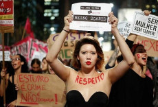 Brasile: manifestazione contro la violenza sulle donne.