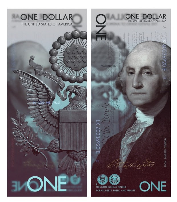 Il dollaro ridisegnato in verticale