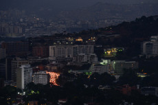 Caracas durante il blackout. Venezuela