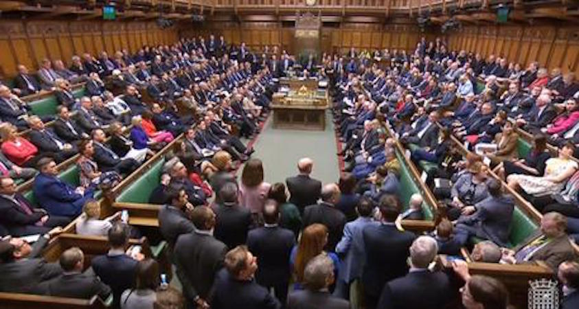 No deal: intervento della primo ministro Theresa May nel parlamento inglese Westminster.