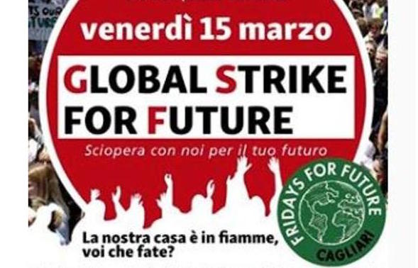 Un poster invitando a partecipare allo sciopero per il clima di venerdì 15 marzo.