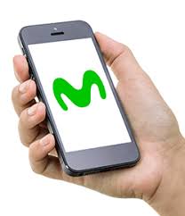 Celular con el logo de Movistar