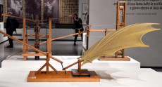 Una delle 200 opere di Leonardo da Vinci esposte nella "La scienza prima della scienza".