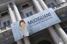 La facciata del Palazzo Ducale dove era in corso la mostra di Amedeo Modigliani.