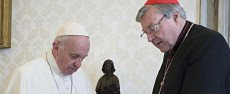 Il cardinale Pell e Papa Francesco.