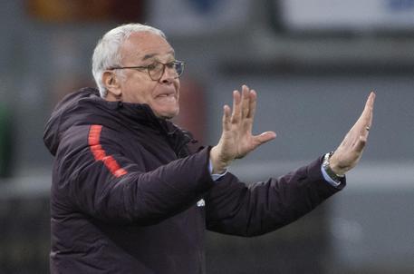 L'allenatore della Roma Claudio Ranieri durante la partita contro l'Empoli.
