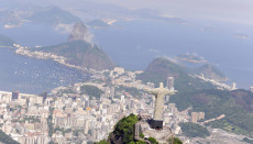 Vista aerea di Rio de Janeiro dalla statua del Cristo Redentore. Brasile