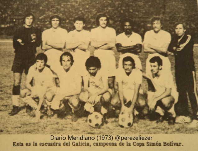Una formazione del Il Deportivo Galicia si é aggiudicato la Coppa Simón Bolívar nel 1970