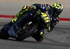 Moto: Valentino Rossi in azione nell'ultimo GP delle Americhe.