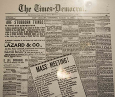 La prima pagina del The Times Democrat del 14 marzo 1891. New Orleans