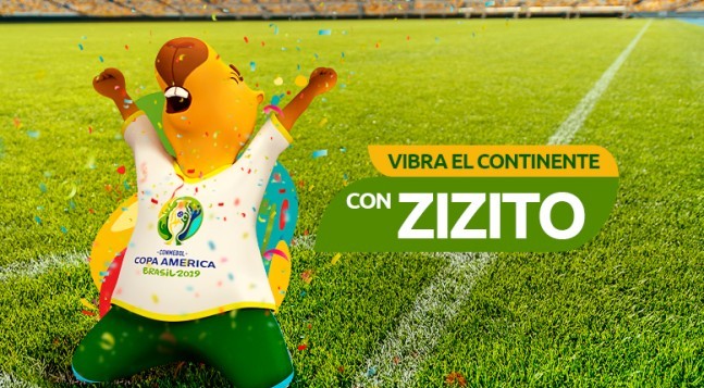 Nella foto Zizito, la mascotte scelta per la Coppa America
